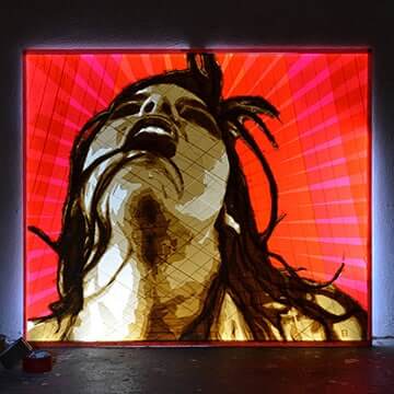 Feel- Orgasmus-Frauenporträt-Packband-Kunst-Tape-Art-Ostap-2014 Vorschaubild