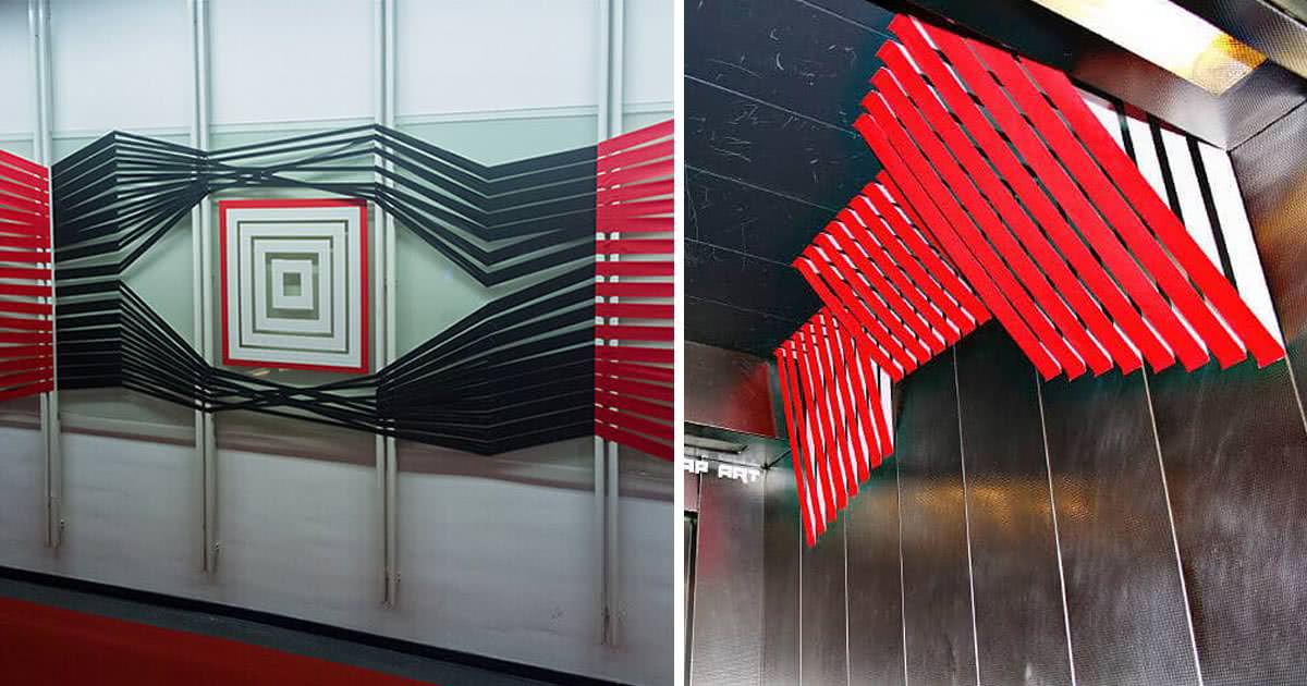 Familie Redlich office design tape art