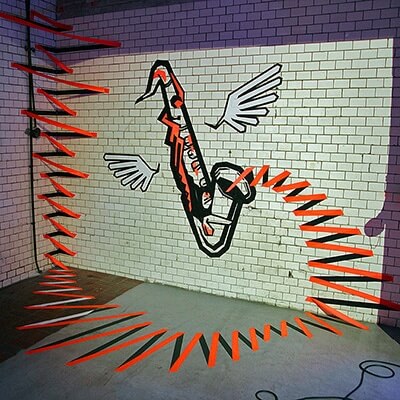 the sound- 3d Klebeband Graffiti- Vorschaubild