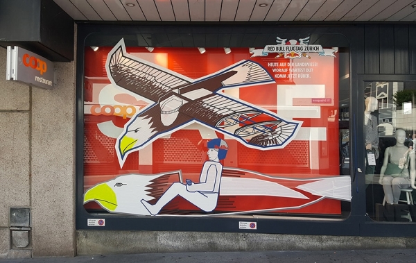 Bild 1- Live Tape Art für Red Bull Flugtag Zürich 2016