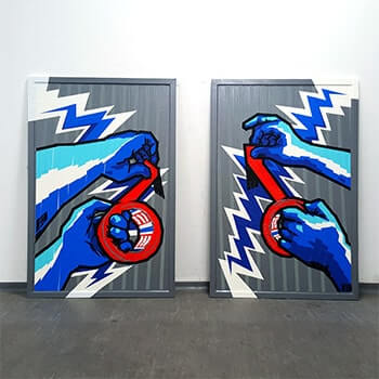 Klebeband Kunst- Auftrag-Tesa-Projekt - 2016
