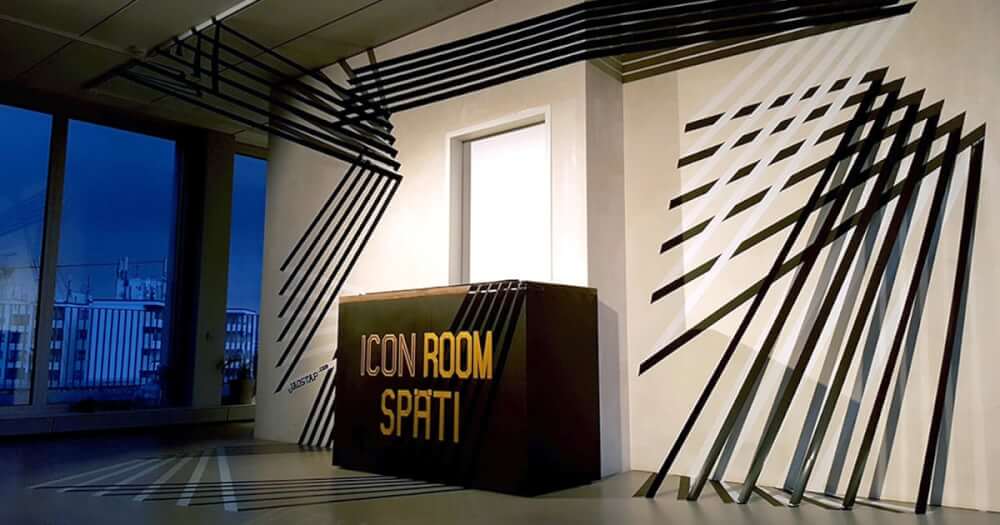 3D tape art event location design