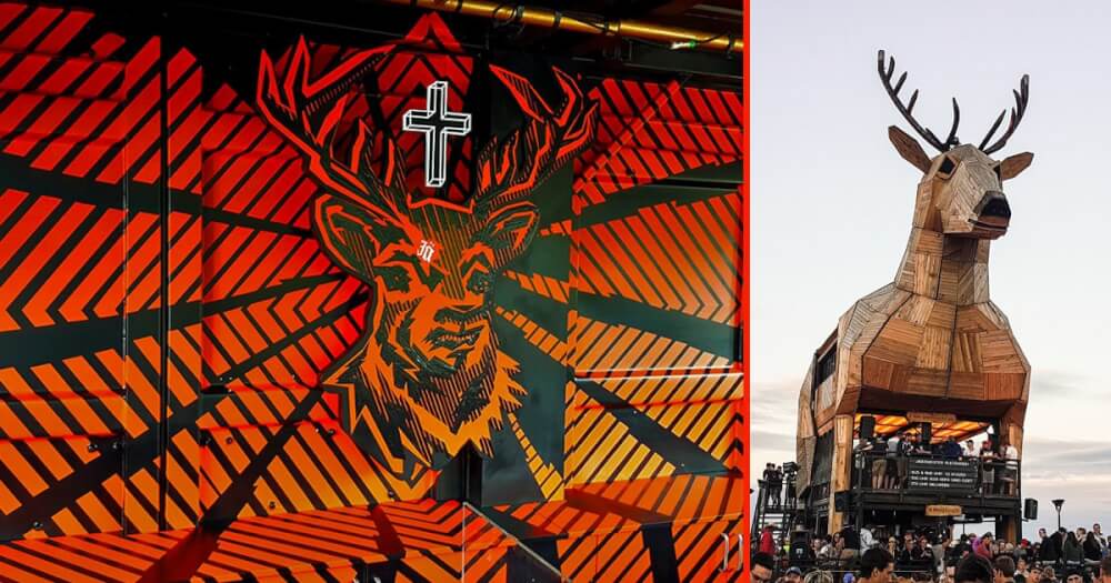 Jagermeister Deer Bar tape art installation