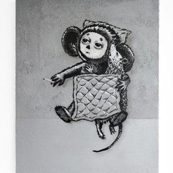 After Love- Stencil-Kunst auf Leinwand